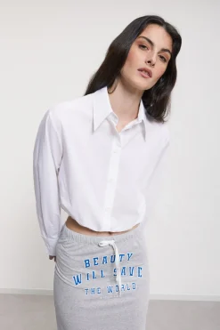 Popelinebluse
