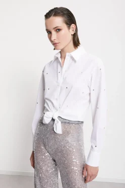 Popelinebluse