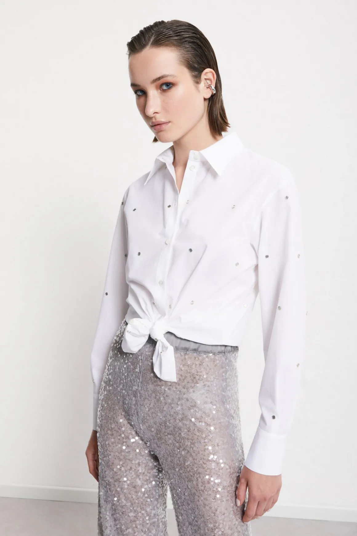 Popelinebluse