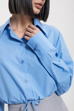 Popelinebluse