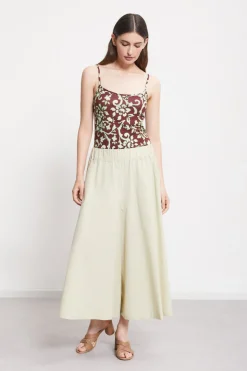 Popelinehose im Culotte-Stil