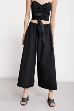 Popelinehose im Culotte-Stil