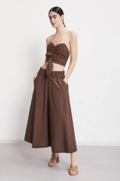 Popelinehose im Culotte-Stil