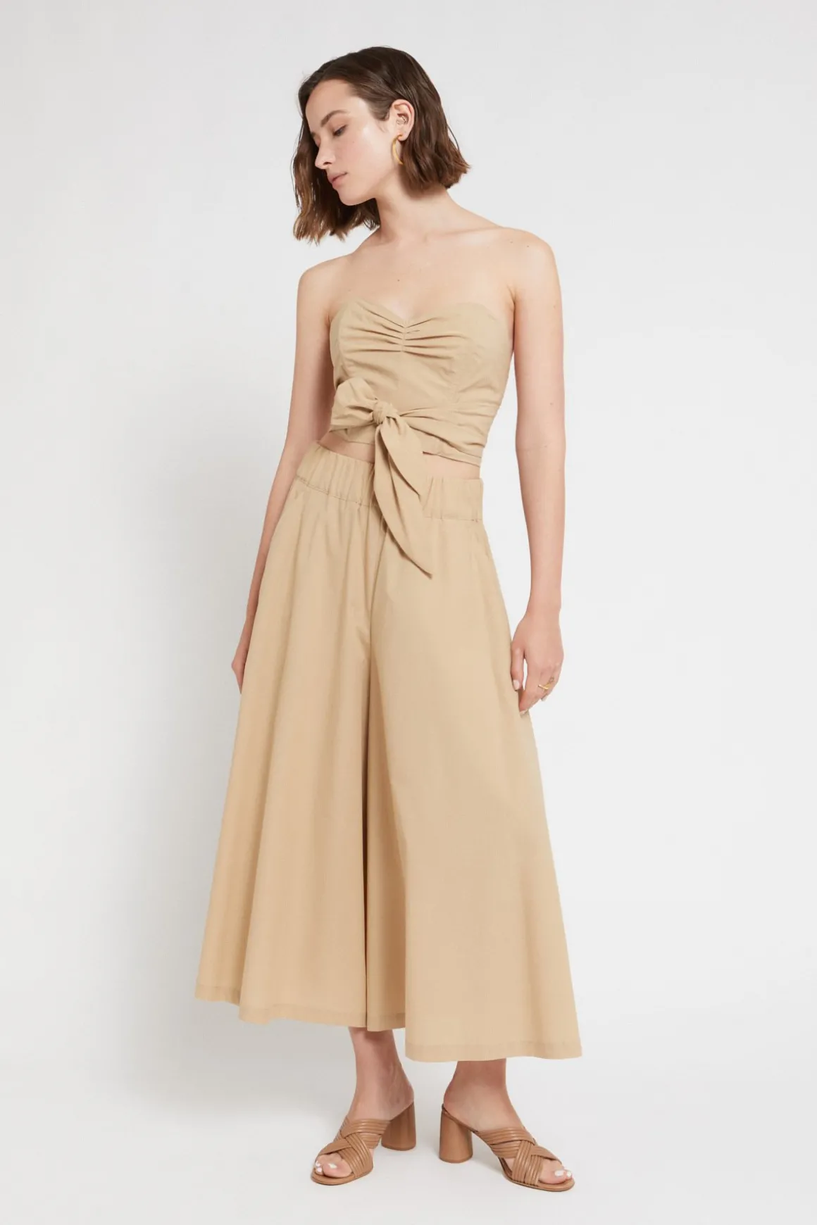 Popelinehose im Culotte-Stil