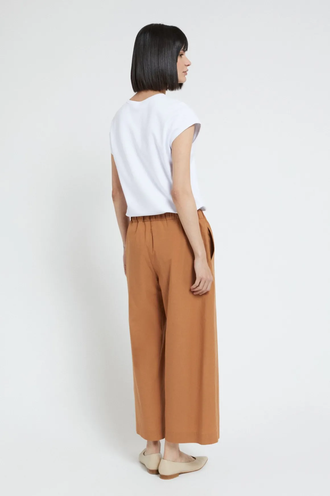 Popelinehose im Culotte-Stil