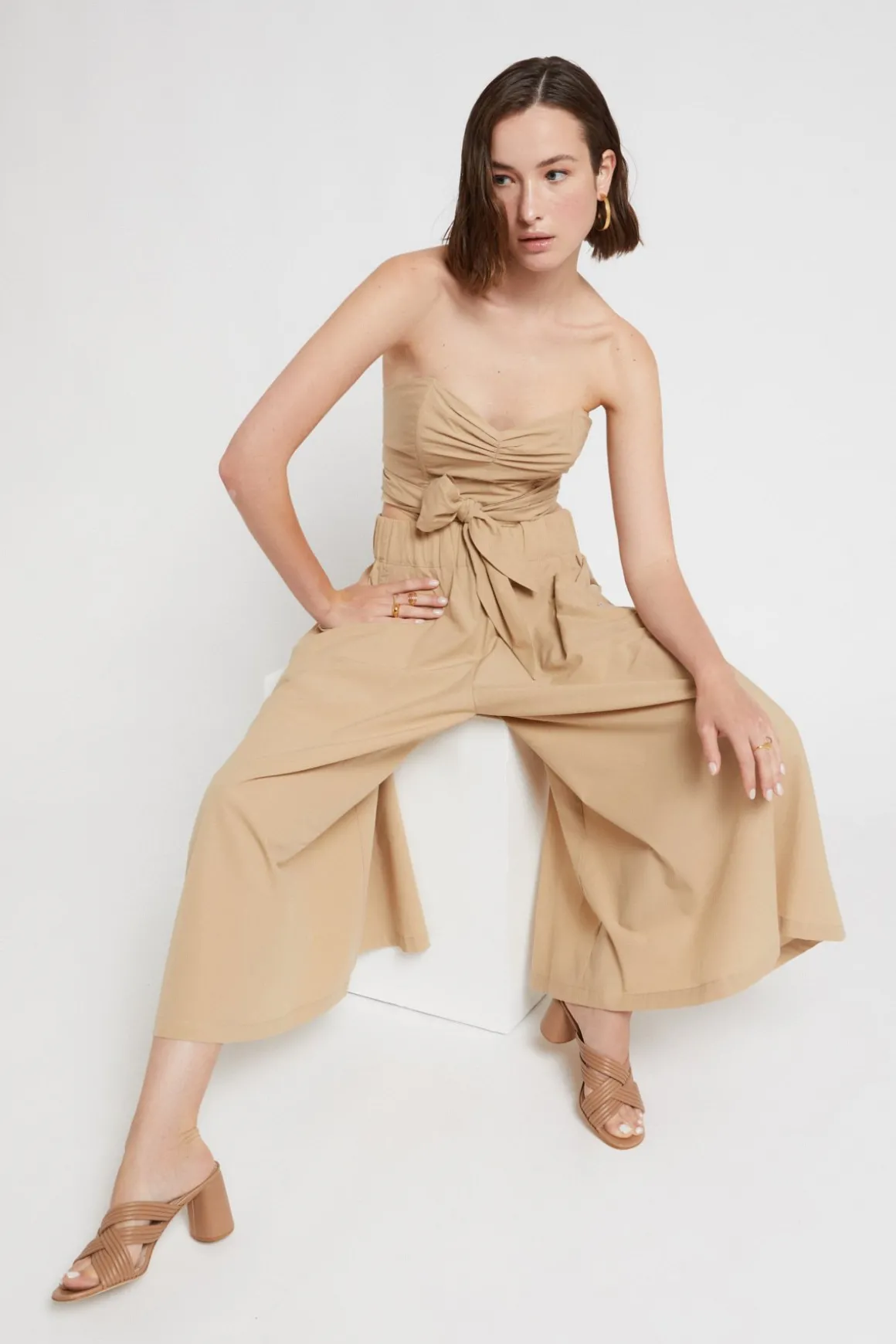 Popelinehose im Culotte-Stil