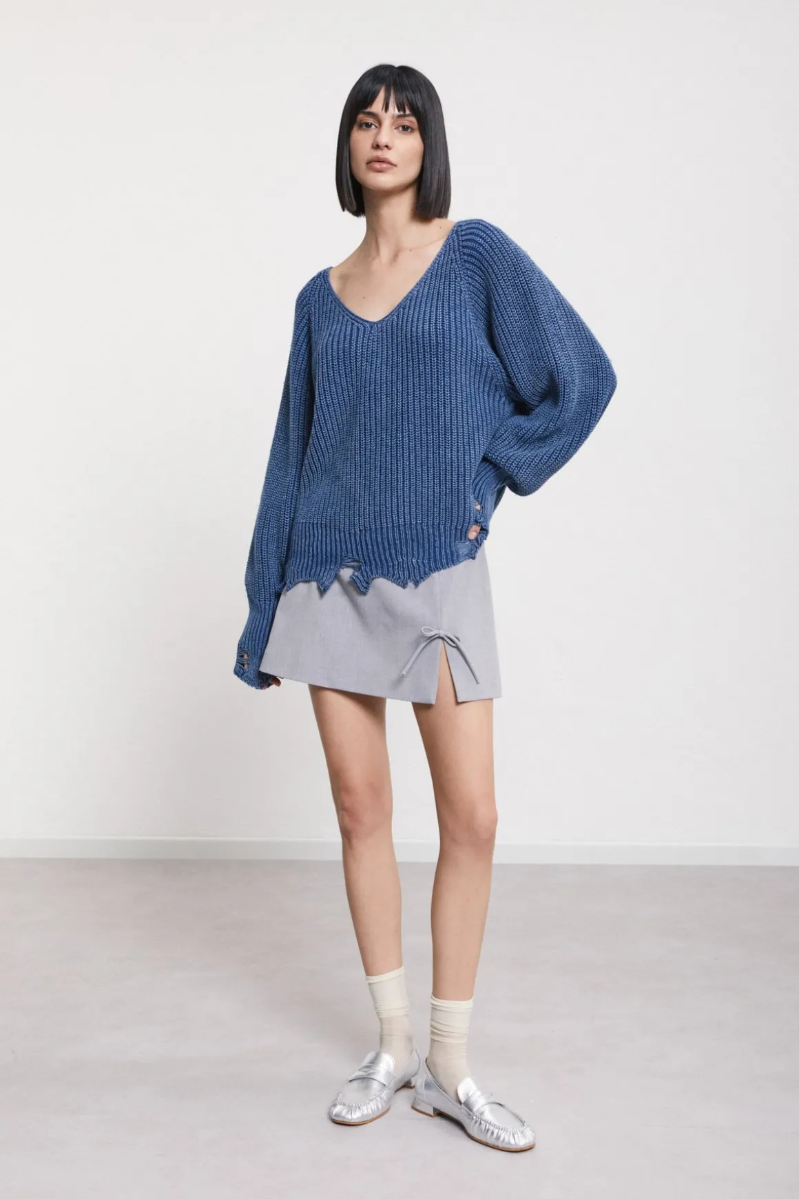 Pulli aus Wollmischgewebe