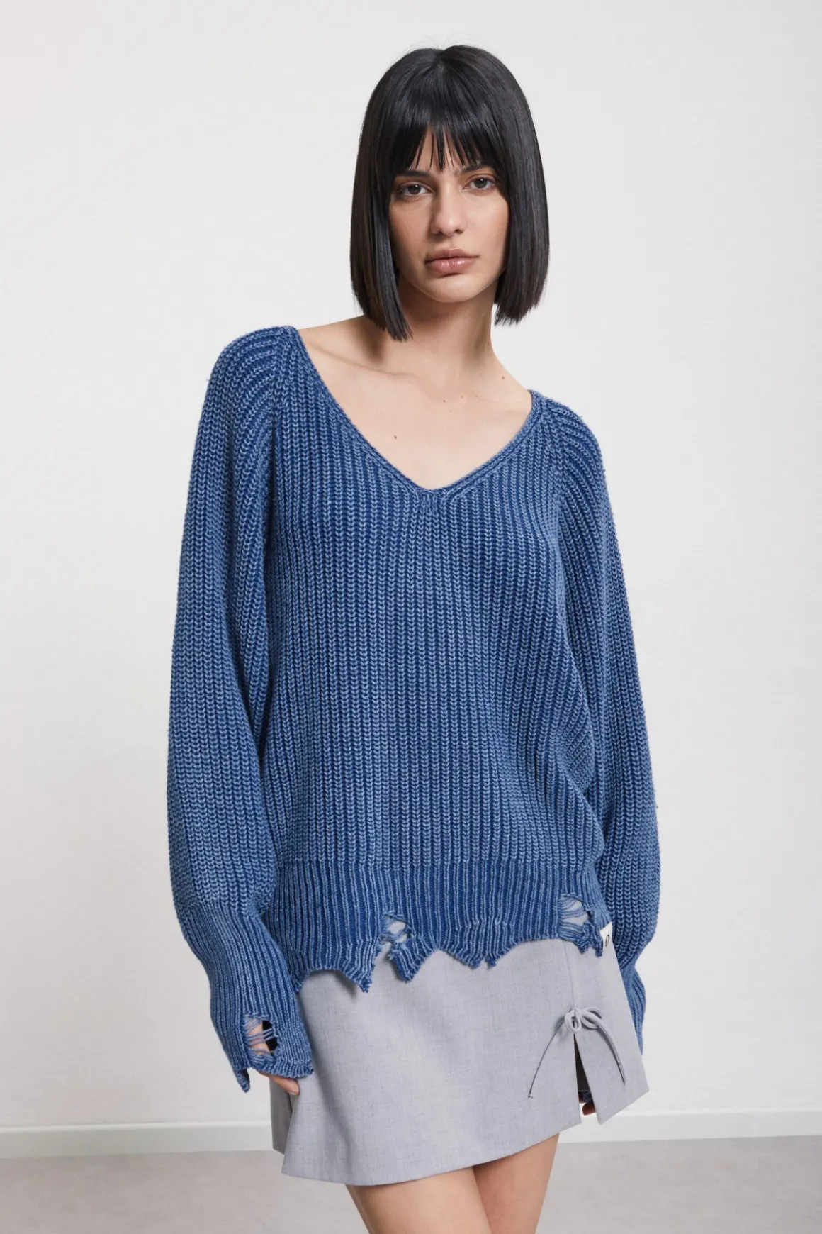Pulli aus Wollmischgewebe