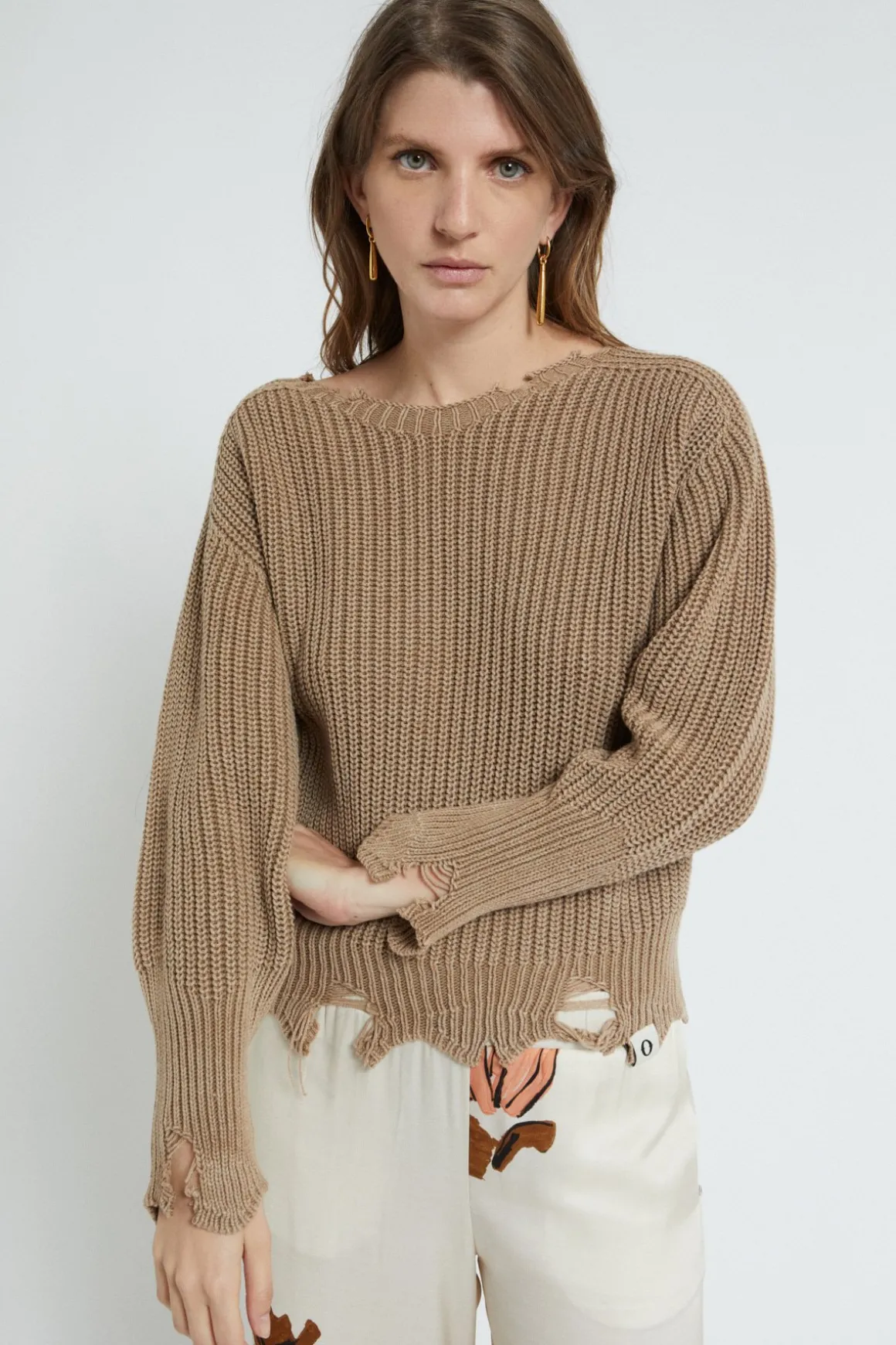 Pulli aus Wollmischgewebe