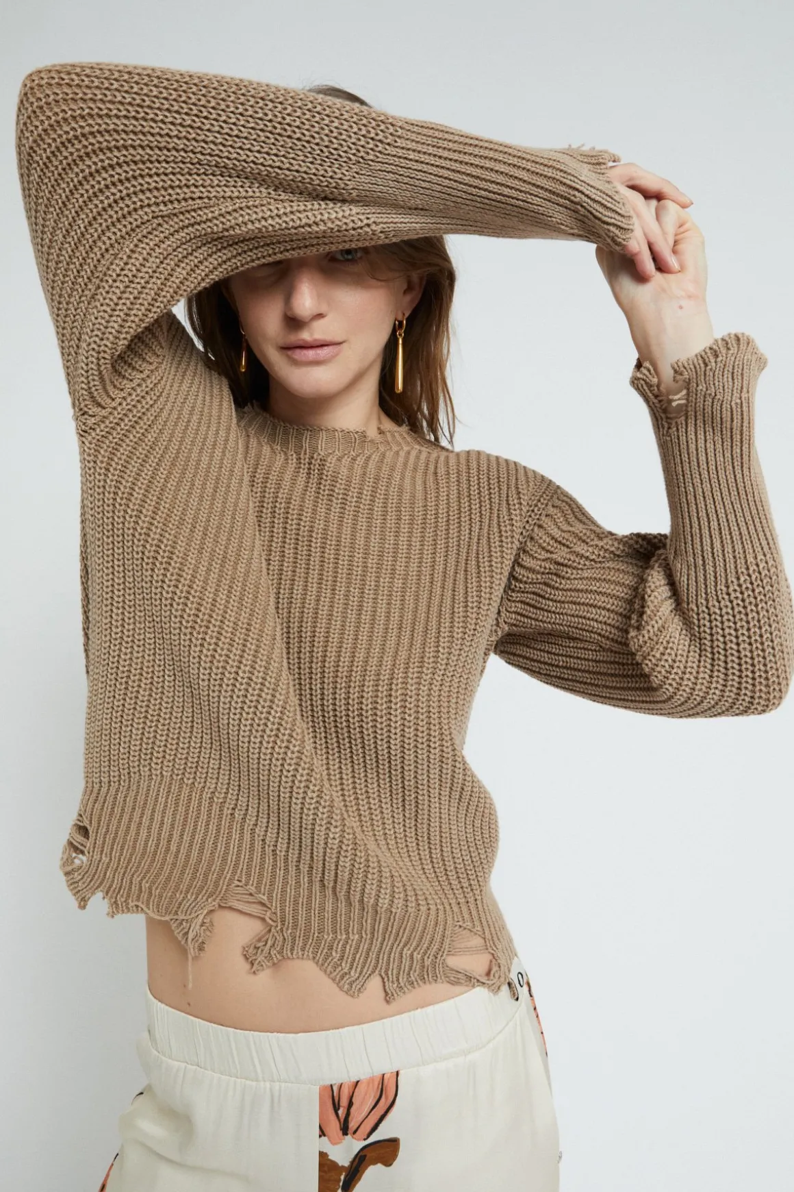 Pulli aus Wollmischgewebe