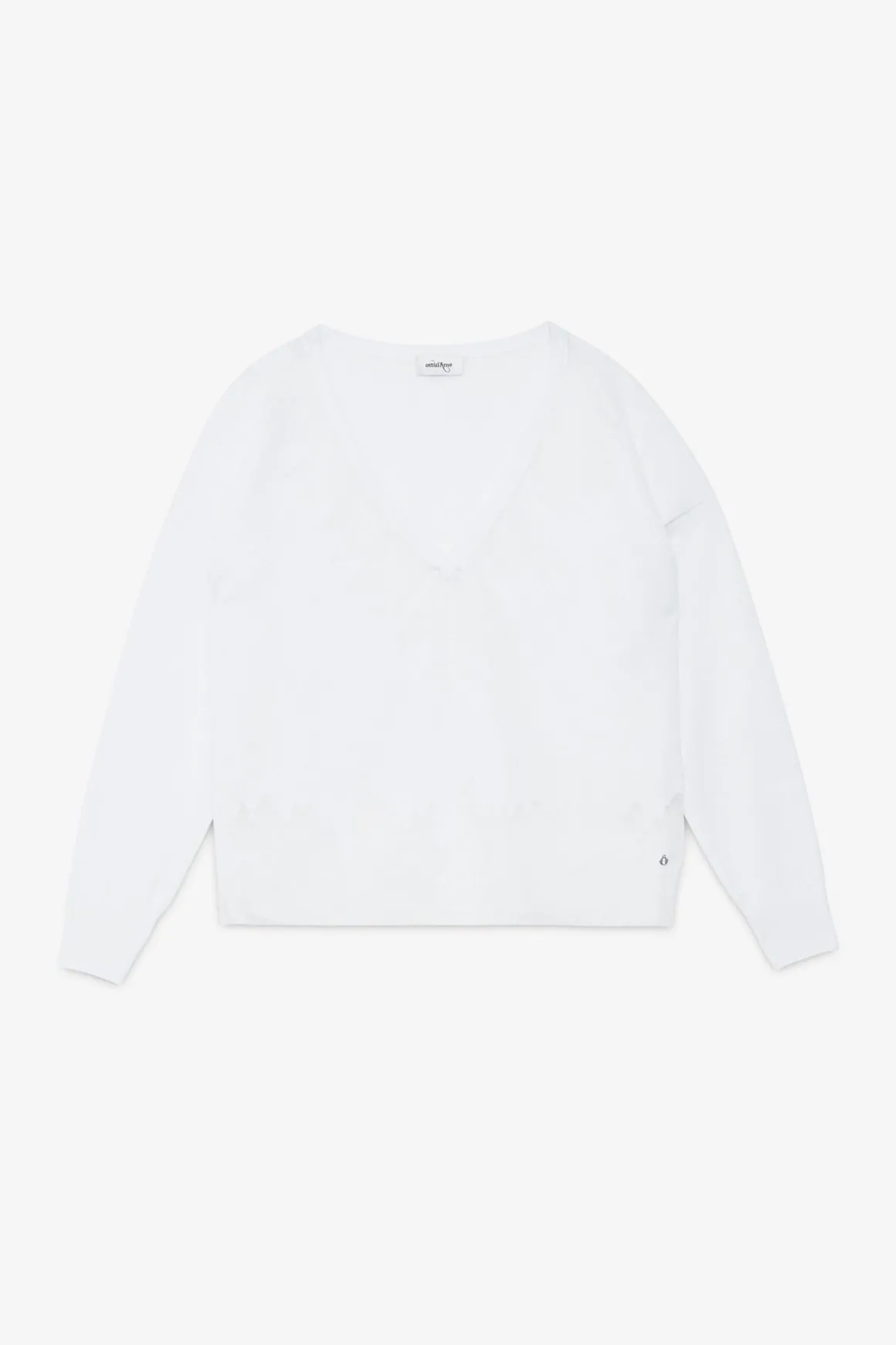 Pulli mit durchscheinender Verarbeitung