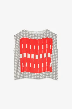 Ärmelloses Viskoseshirt