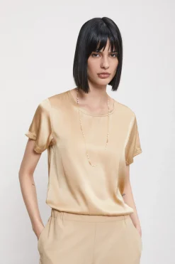 Seiden-/Viskose-T-Shirt