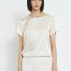 Seiden-/Viskose-T-Shirt