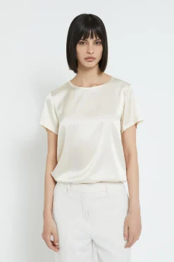 Seiden-/Viskose-T-Shirt