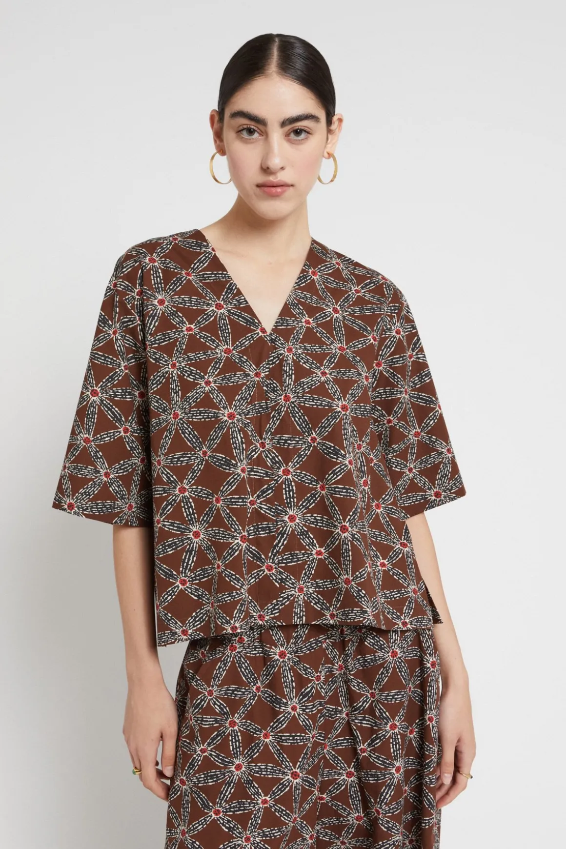 Shirt aus bedruckter Baumwolle