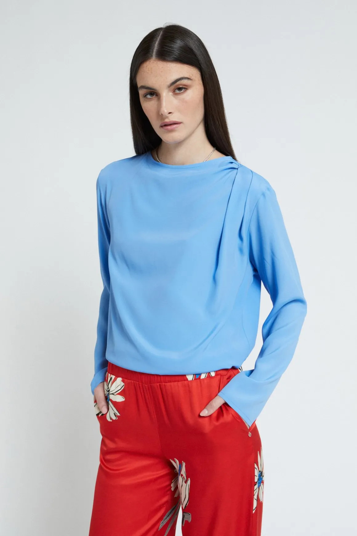 Shirt aus Seidenmischgewebe
