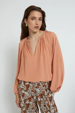 Shirt aus Seidenmischgewebe