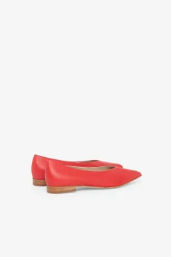 Spitze Ballerinas aus Leder