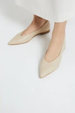 Spitze Ballerinas aus Leder