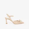 Spitze Dekolleté-Slingbacks aus Leder