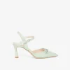 Spitze Dekolleté-Slingbacks aus Leder