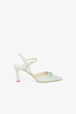 Spitze Dekolleté-Slingbacks aus Leder