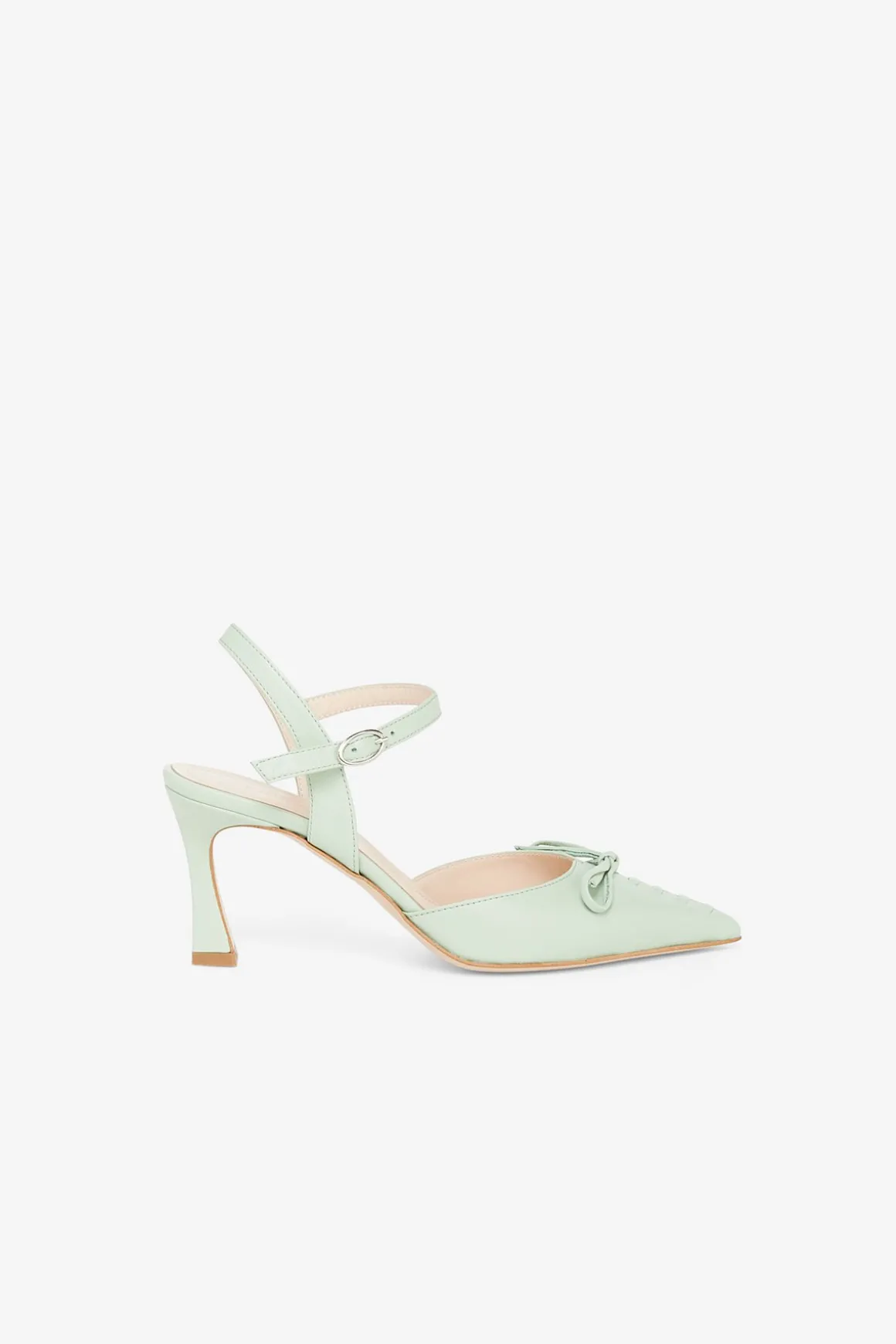 Spitze Dekolleté-Slingbacks aus Leder