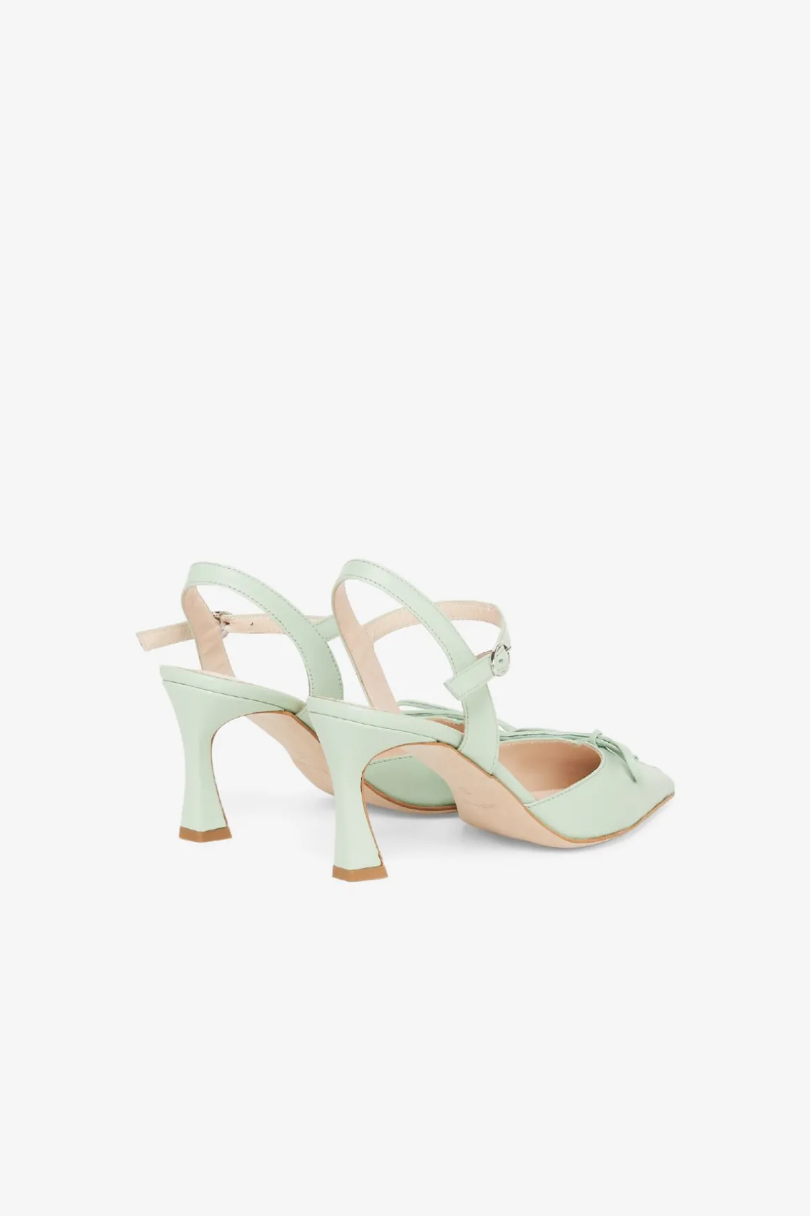 Spitze Dekolleté-Slingbacks aus Leder