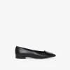 Spitze Lederballerinas