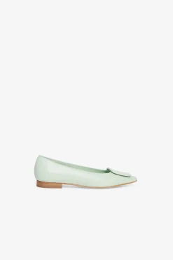 Spitze Lederballerinas
