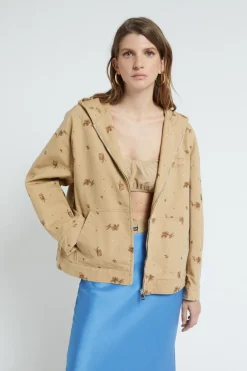 Sweatshirt-Jacke aus Baumwolle