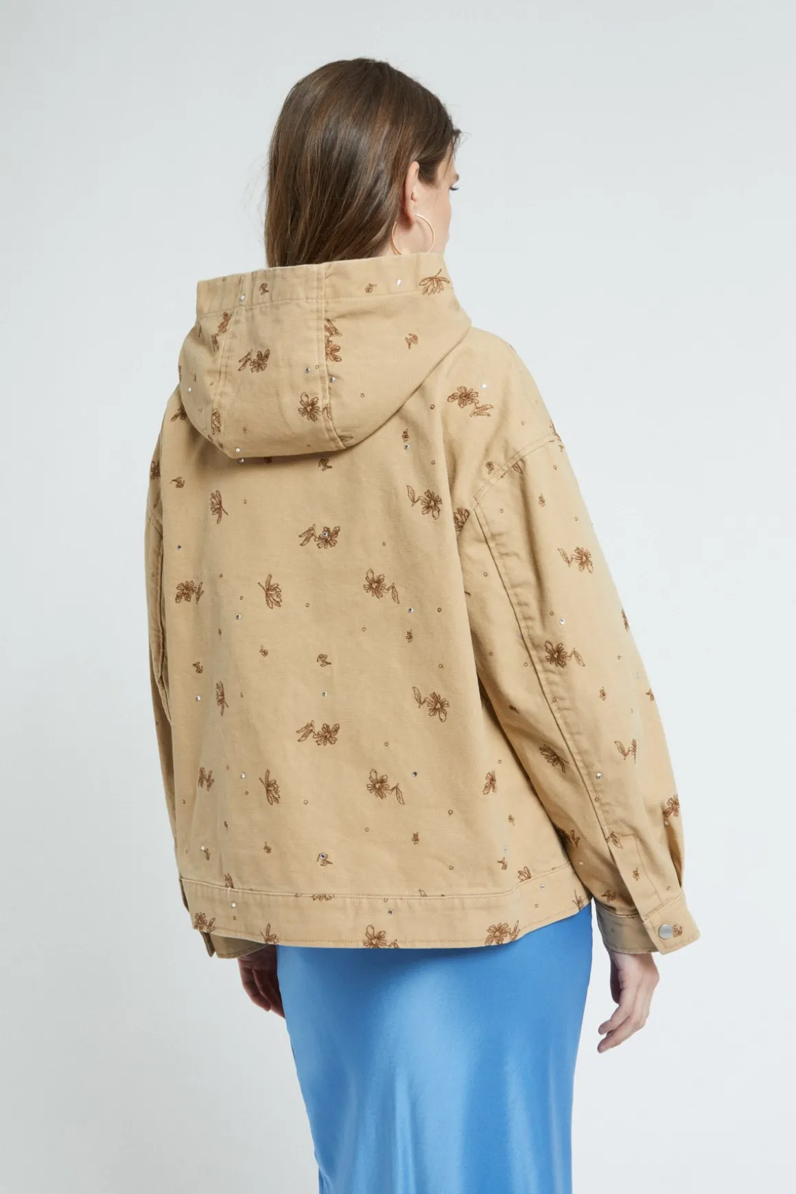 Sweatshirt-Jacke aus Baumwolle