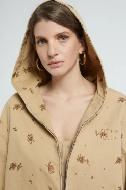 Sweatshirt-Jacke aus Baumwolle