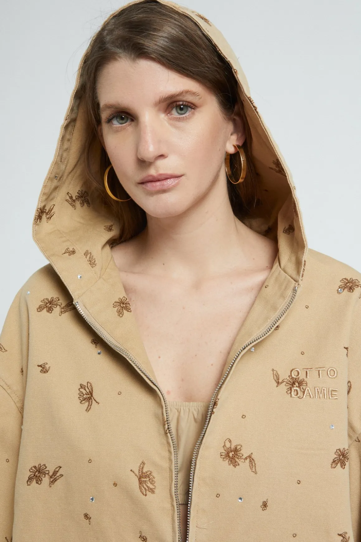 Sweatshirt-Jacke aus Baumwolle