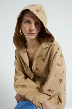 Sweatshirt-Jacke aus Baumwolle