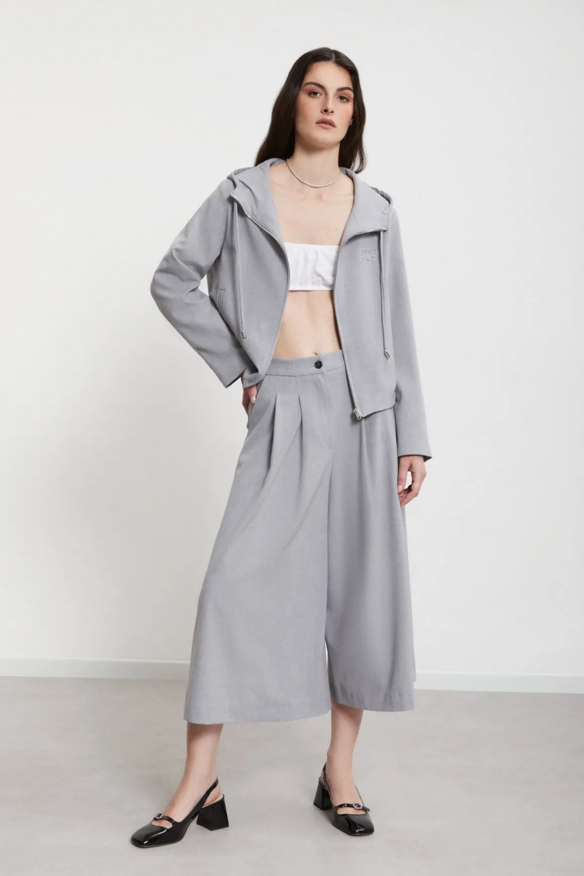 Sweatshirtjacke mit Reißverschluss
