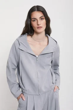 Sweatshirtjacke mit Reißverschluss