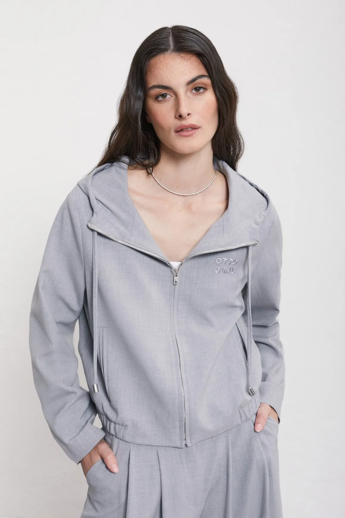 Sweatshirtjacke mit Reißverschluss