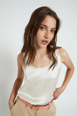 Tanktop aus Seide und Viskose