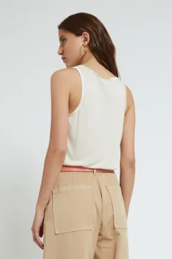 Tanktop aus Seide und Viskose