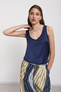 Tanktop aus Seide und Viskose