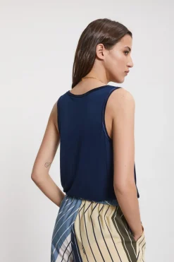 Tanktop aus Seide und Viskose