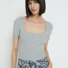T-Shirt aus Baumwolle/Modal