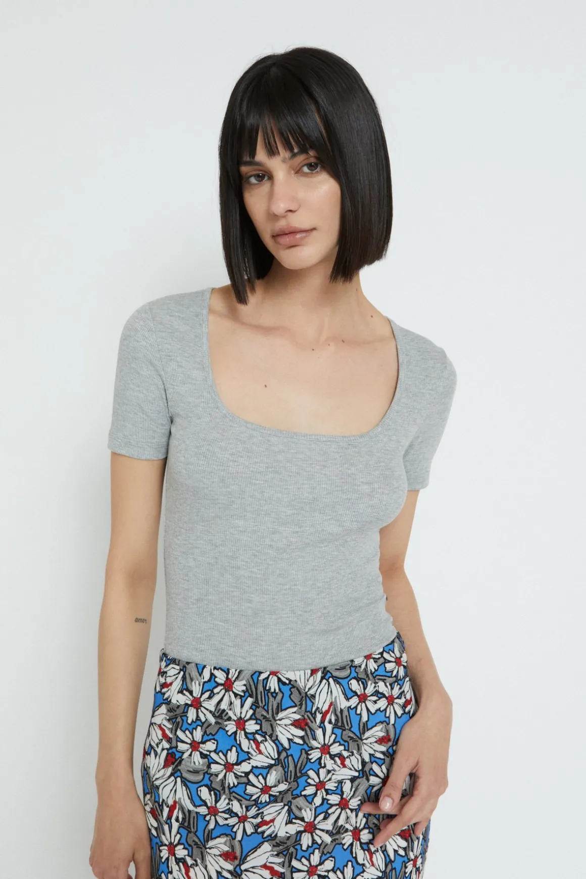 T-Shirt aus Baumwolle/Modal