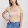 T-Shirt aus Baumwolle/Modal
