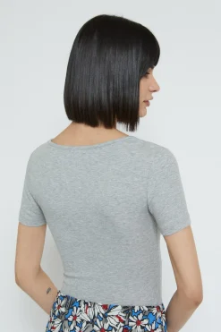 T-Shirt aus Baumwolle/Modal