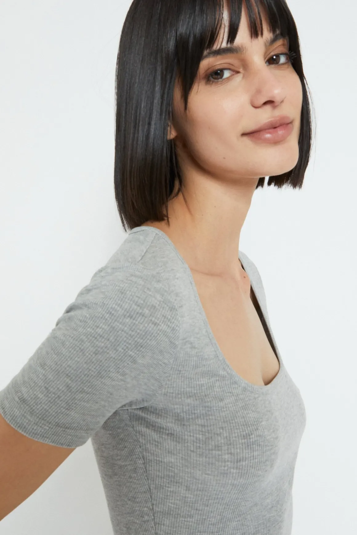 T-Shirt aus Baumwolle/Modal