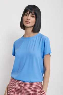 T-Shirt aus Seidenmischgewebe