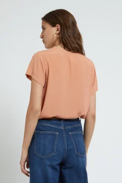 T-Shirt aus Seidenmischgewebe